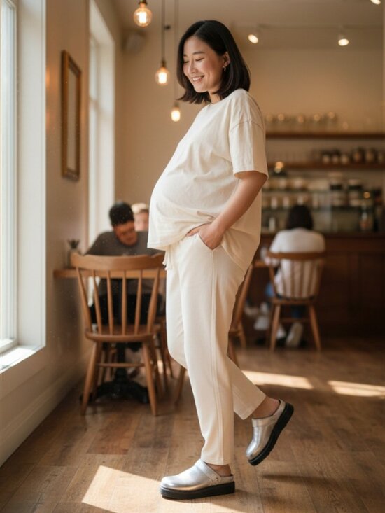 Dr. Martens Laketen Silver Leather Platform Chunky Convertible Sling Back Clog - Picture 3 of 10